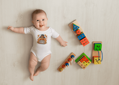 Thanksgiving Collection: “Turkey Time” Baby Onesie Time for Turkey! - Whippie's