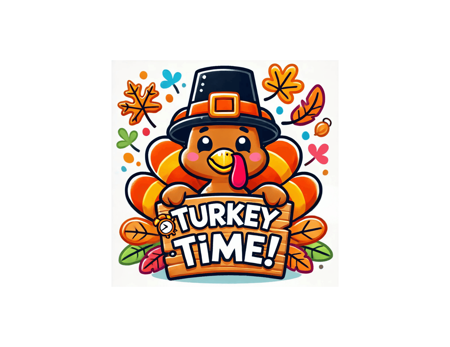 Thanksgiving Collection: “Turkey Time” Baby Onesie Time for Turkey! - Whippie's