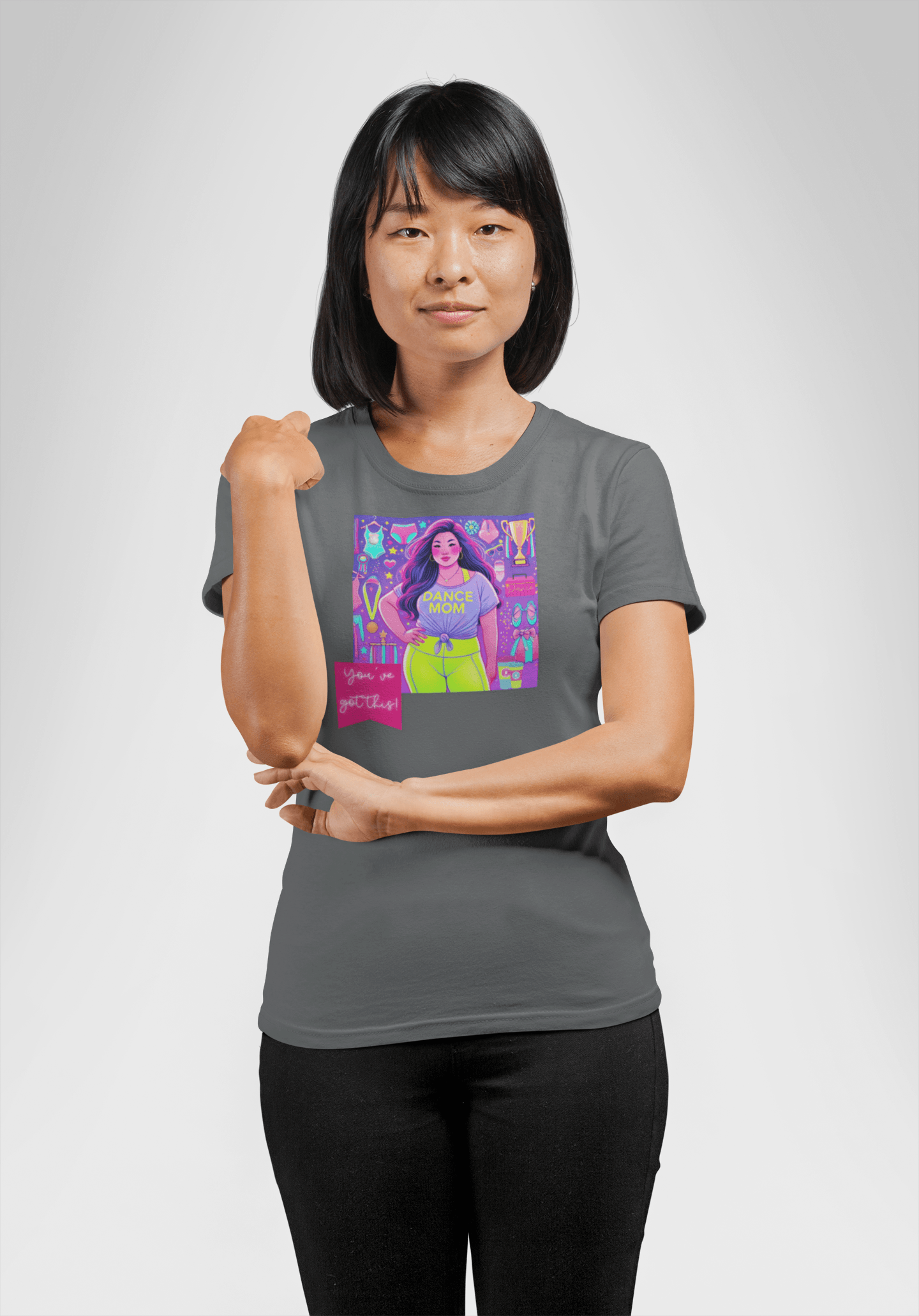 Dance Mom: You've Got This - Asian Mom (Curvy) - Women's Softstyle Tee Celebrate Your Inner Dance Mom! - Whippie's