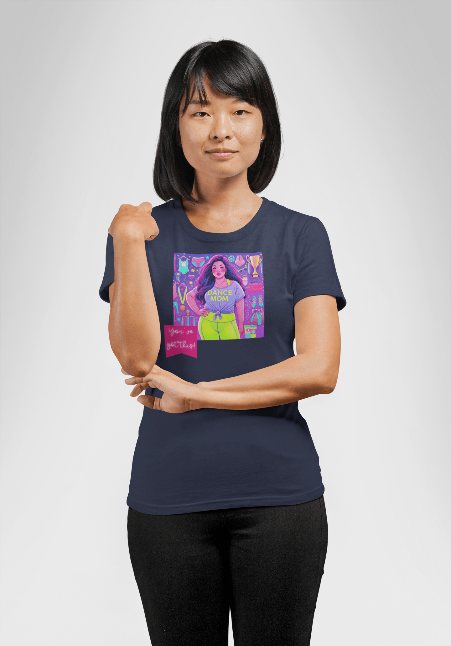 Dance Mom: You've Got This - Asian Mom (Curvy) - Women's Softstyle Tee Celebrate Your Inner Dance Mom! - Whippie's