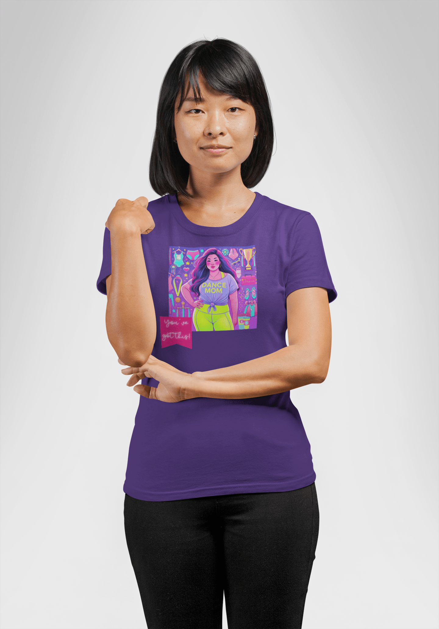 Dance Mom: You've Got This - Asian Mom (Curvy) - Women's Softstyle Tee Celebrate Your Inner Dance Mom! - Whippie's