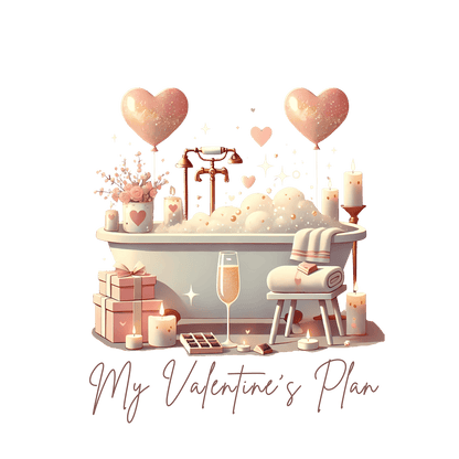 💖 My Valentine's Plan 🛁 Unisex Jersey Tee ✨ Romance, Relaxation, and a Touch of Whimsy! - Whippie's