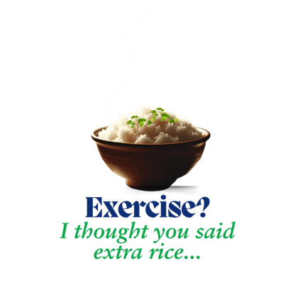 "Exercise? I Thought You Said Extra Rice!" Unisex Jersey Tee - 🍚 Fuel Your Body and Your Humor! 🍚 - Whippie's