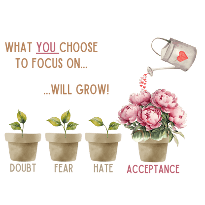 What You Choose to Focus On... Will Grow!" V-Neck Tee - 🌱 Cultivate Positivity and Style! 🌱 - Whippie's