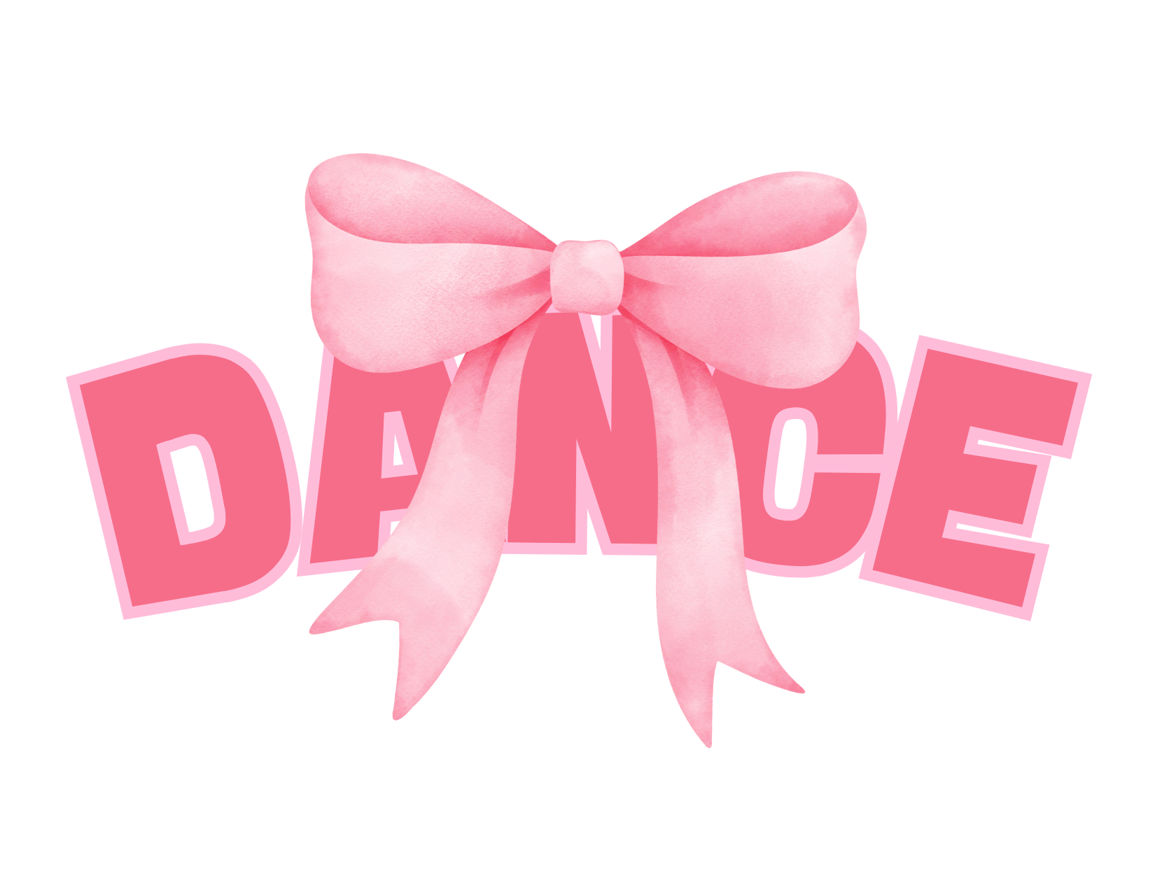 DANCE Team Dance Competition Love of Dance - Pink Coquette Bow Hoodie - Whippie's