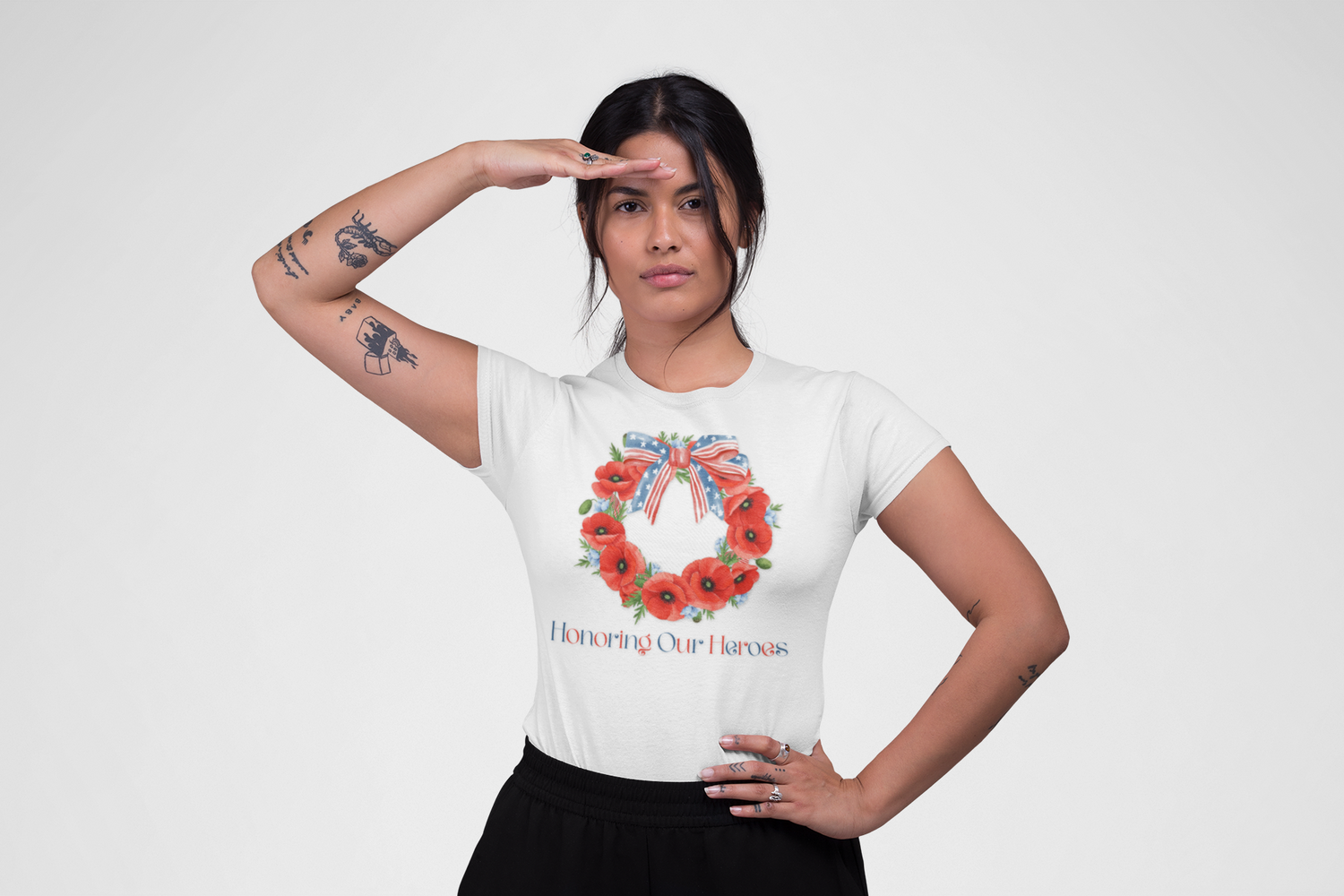 Memorial Day 'Honoring Our Heroes' Wreath - Women's Tee