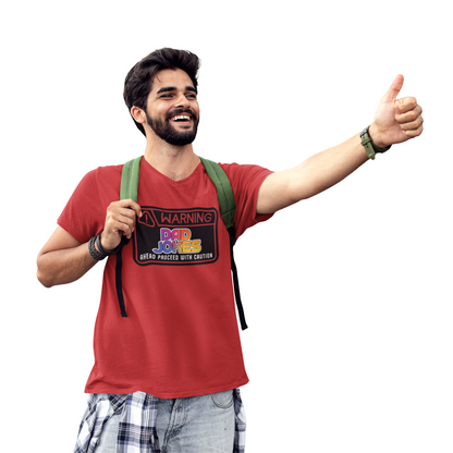 Warning: Dad Jokes Ahead - Proceed with Caution V-Neck Tee