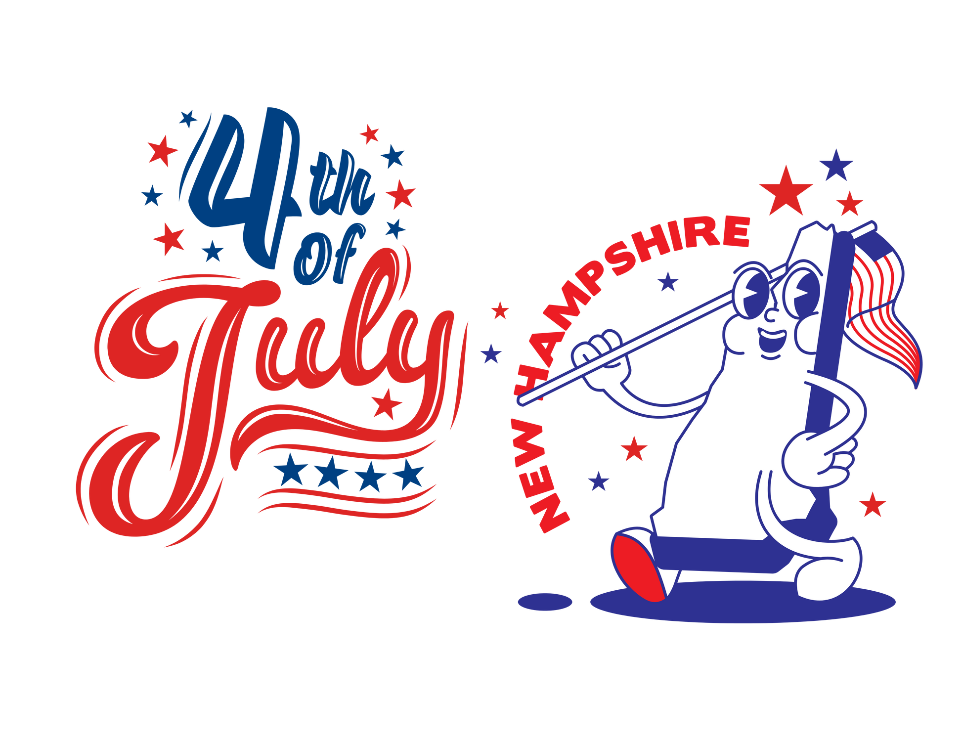 State Flag Pride - 4th of July Youth Tee - Personalizable - Whippie's