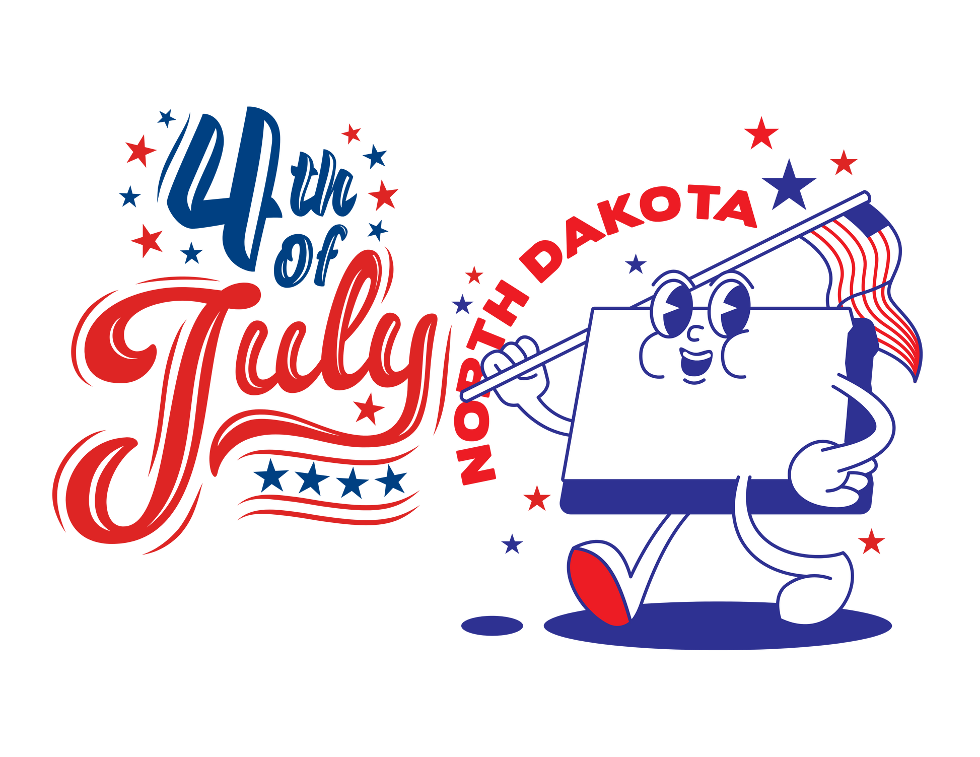 State Flag Pride - 4th of July Youth Tee - Personalizable - Whippie's
