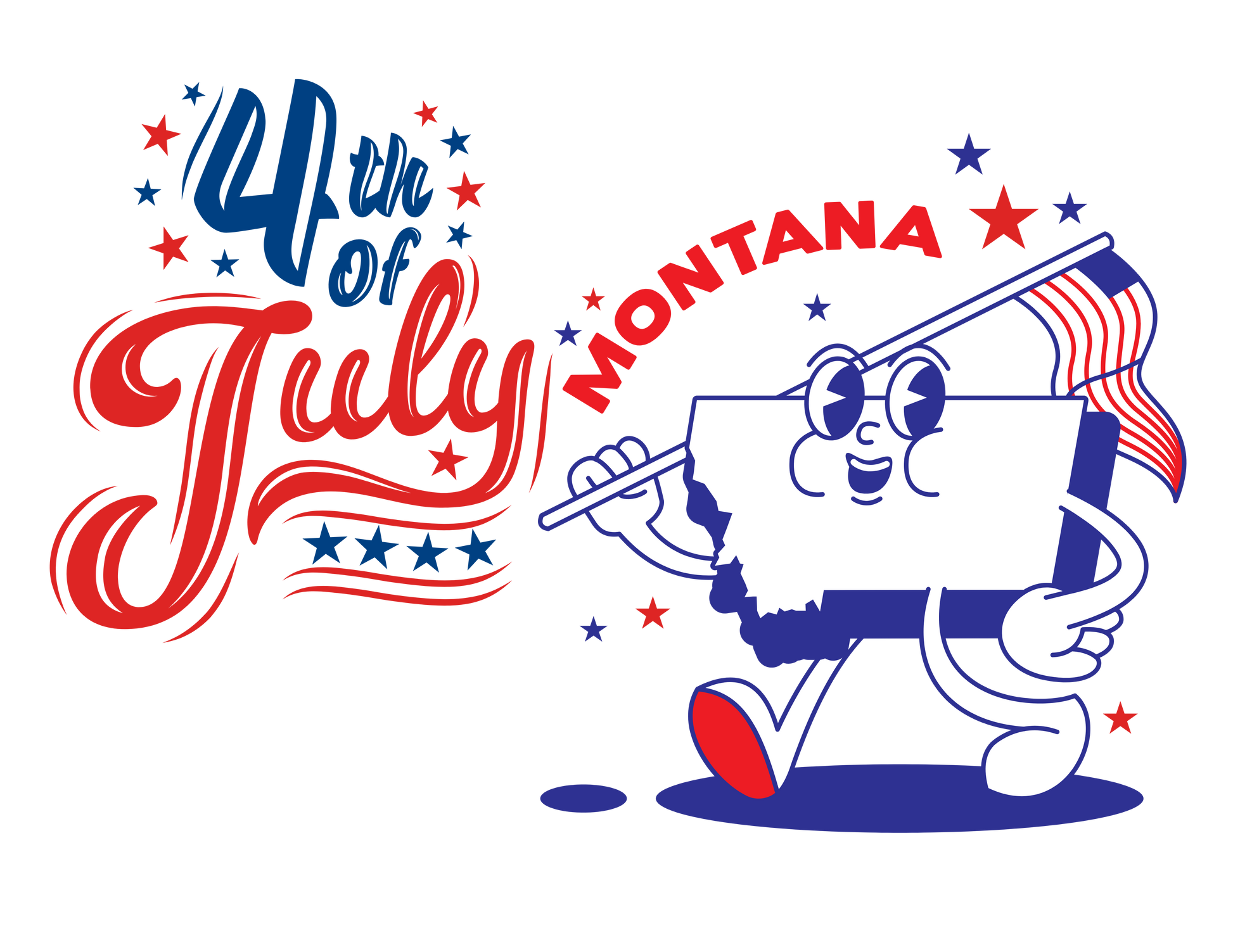 State Flag Pride - 4th of July Youth Tee - Personalizable - Whippie's