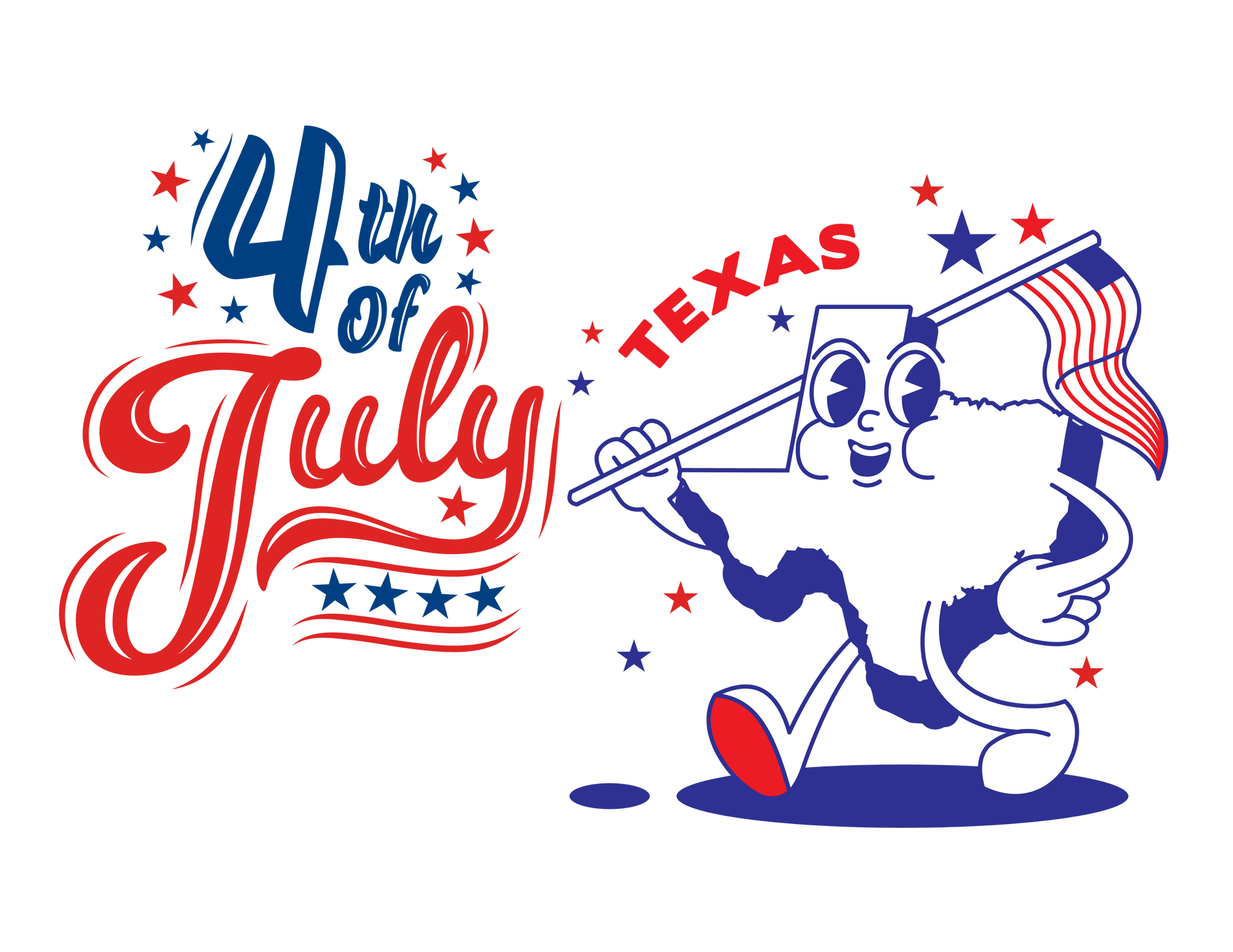 State Flag Pride - 4th of July Youth Tee - Personalizable - Whippie's