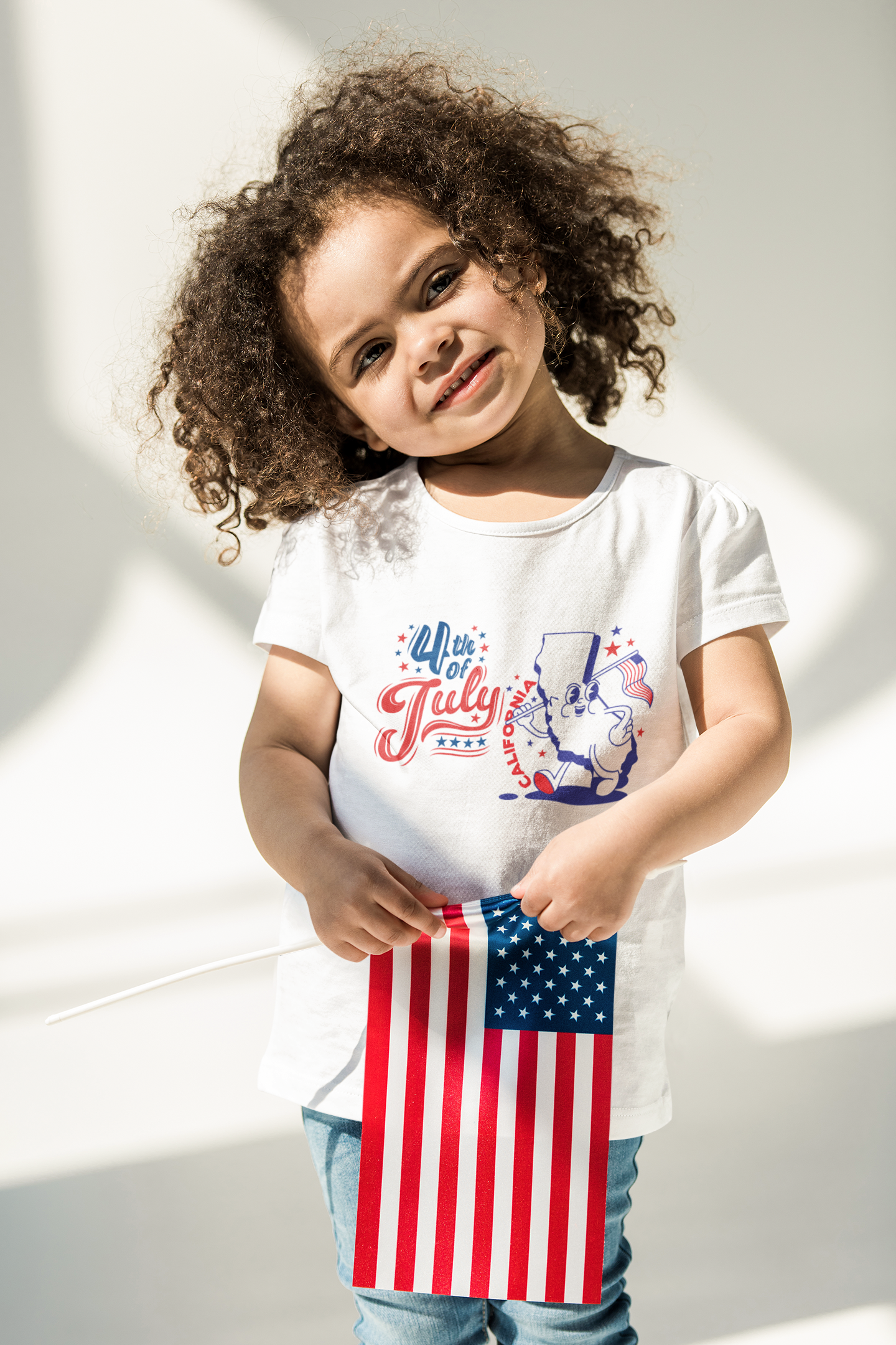 State Flag Pride - 4th of July Youth Tee - Personalizable - Whippie's