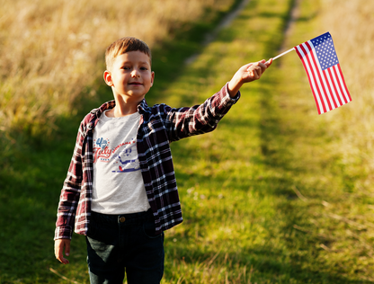 State Flag Pride - 4th of July Youth Tee - Personalizable - Whippie's