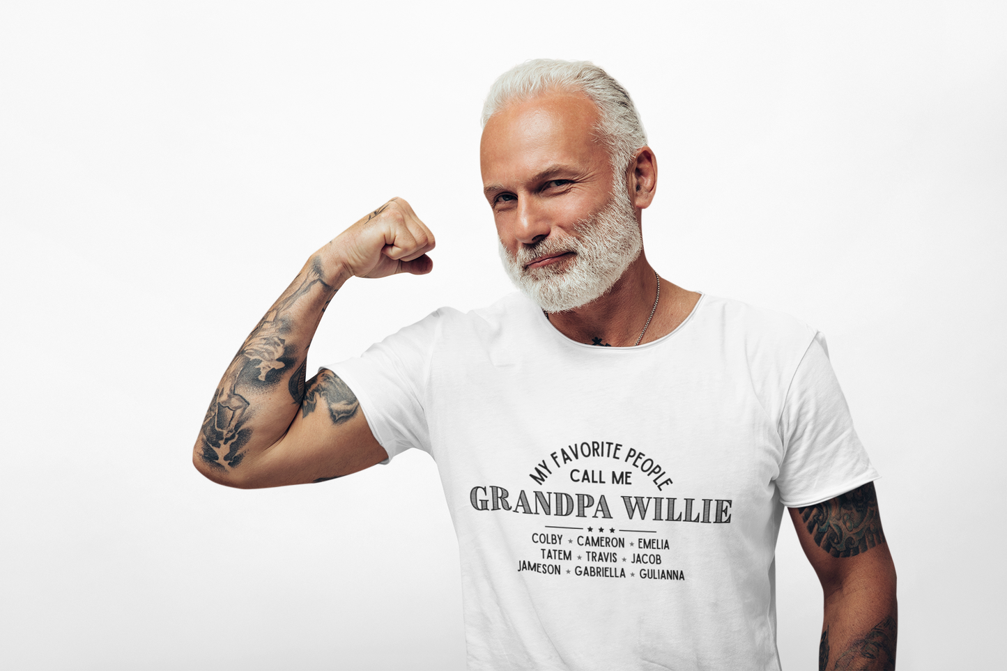 My Favorite People Call Me Grandpa - Personalized Unisex Jersey Tee