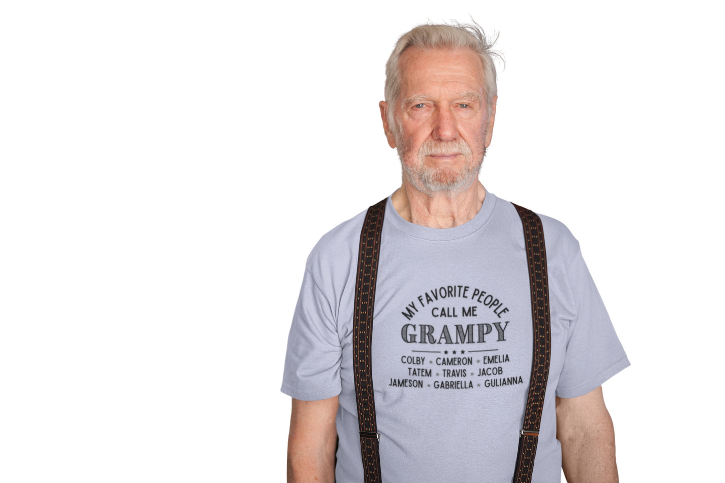 My Favorite People Call Me Grandpa - Personalized Unisex Jersey Tee