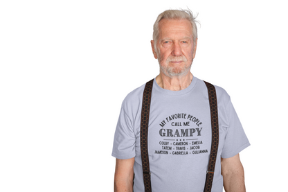My Favorite People Call Me Grandpa - Personalized Unisex Jersey Tee