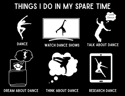 My Spare Time = Dance Time Boys' Youth Tee - Personalizable - Whippie's