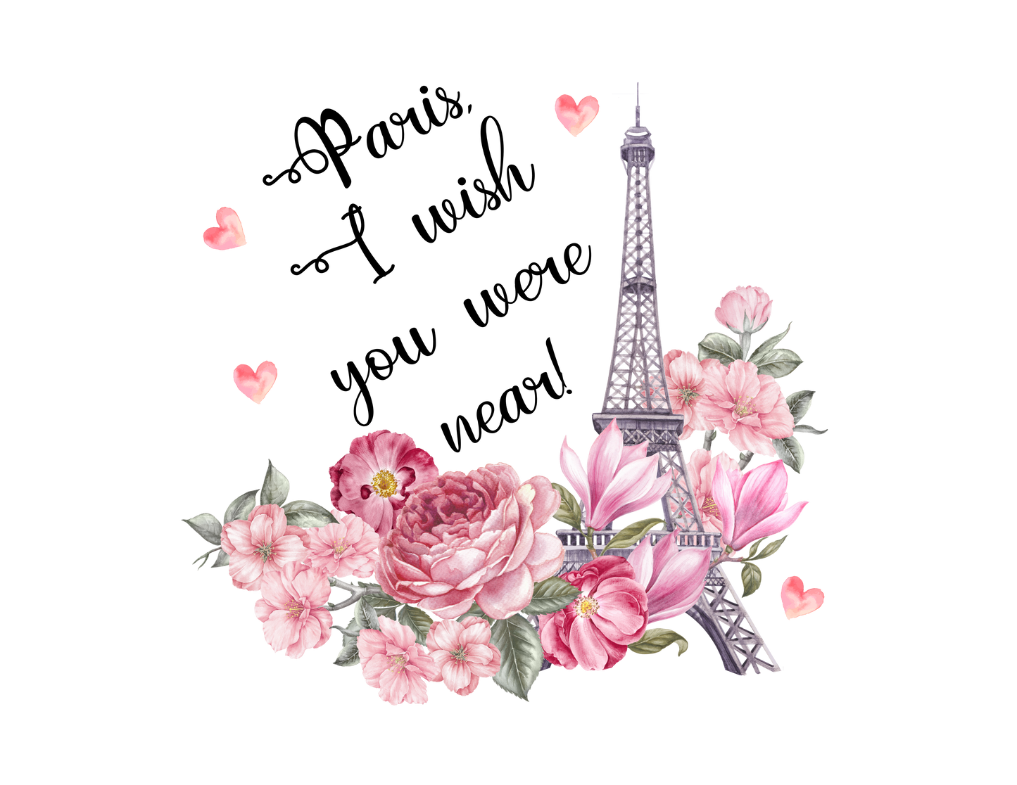 Paris, I Wish You Were Near! Women's V-neck Tee - Whippie's