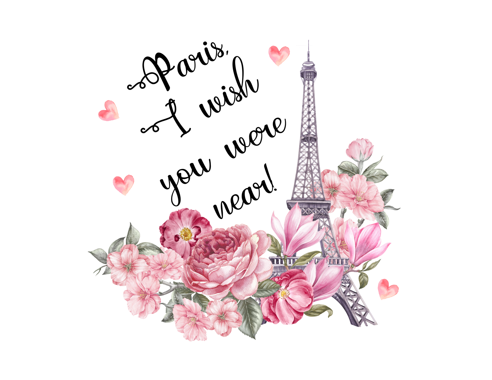 Paris, I Wish You Were Near! Women's V-neck Tee - Whippie's