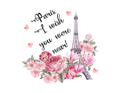 Paris, I Wish You Were Near! Women's V-neck Tee - Whippie's