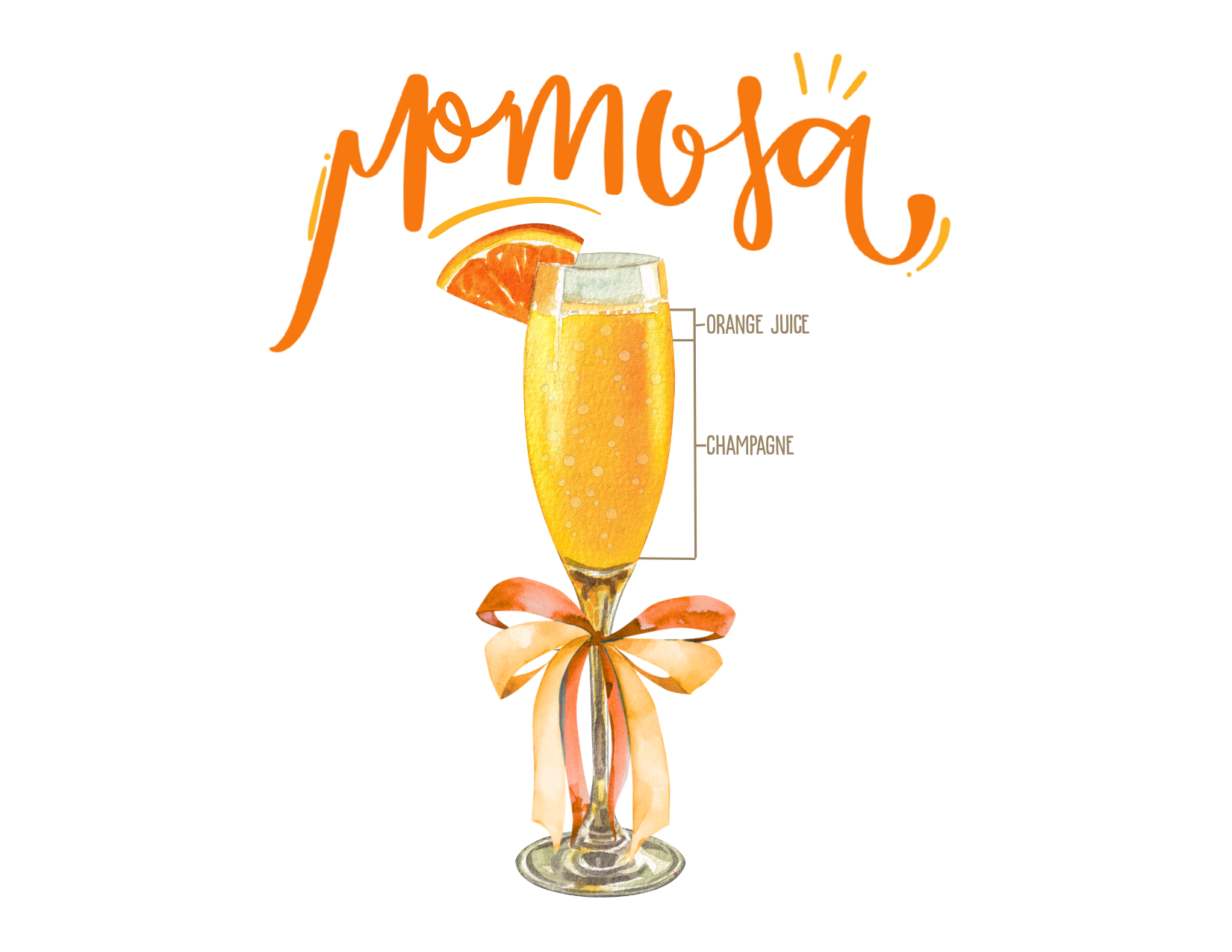 MOMosa: Orange Juice & Champagne Women's Tee - Whippie's