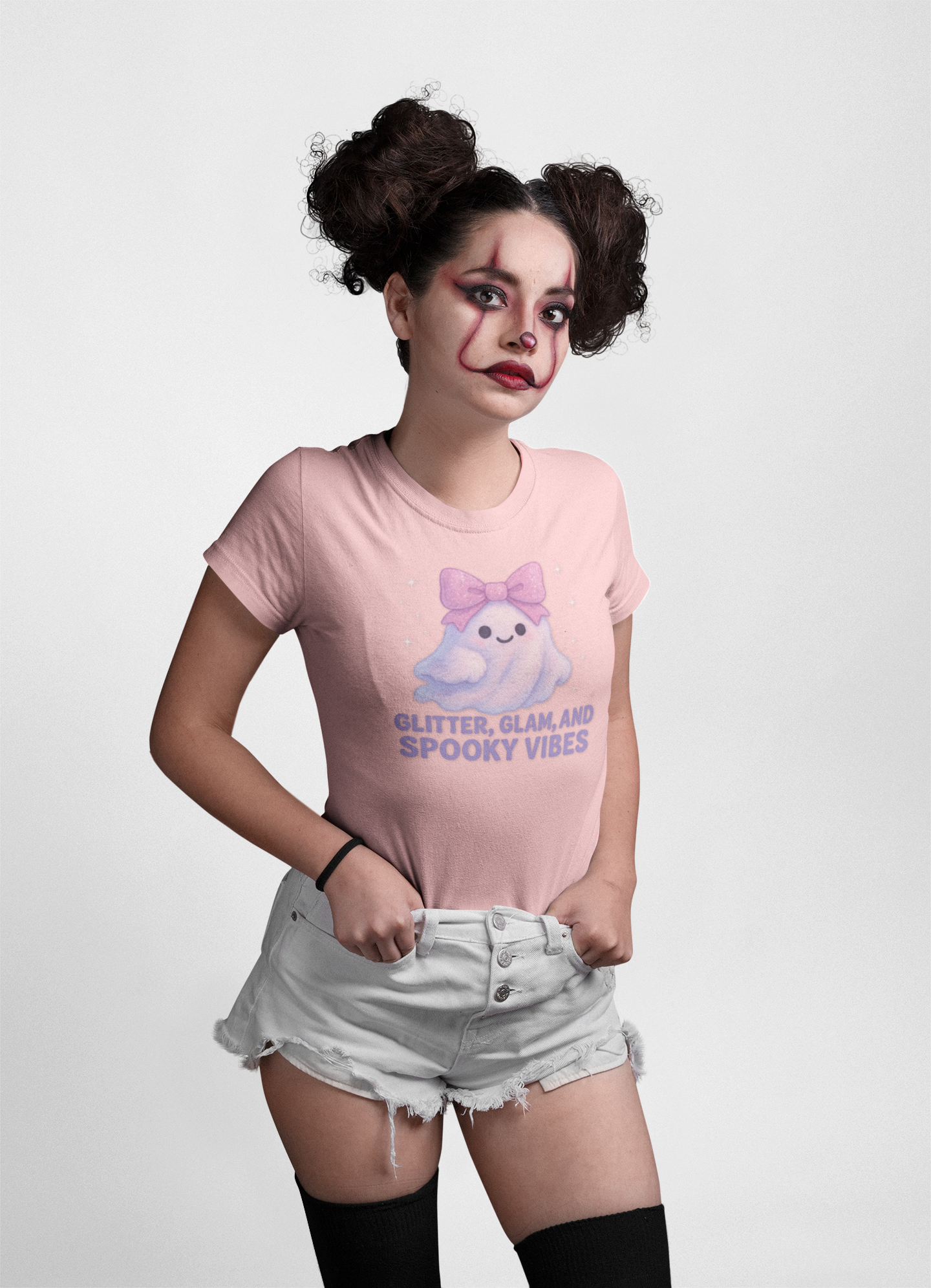 Glitter, Glam, & Spooky Vibes Women's Relaxed Tee - Whippie's