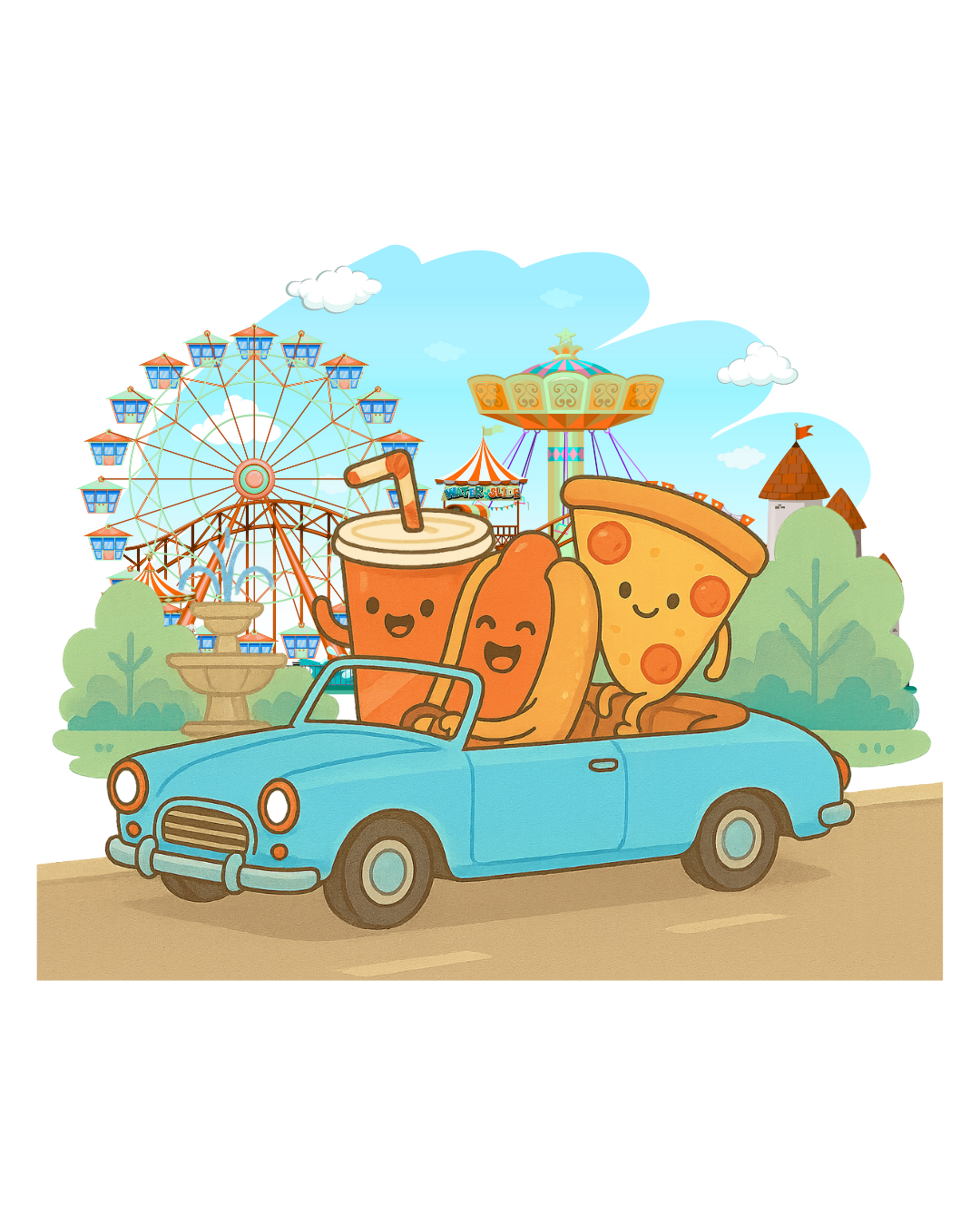 Fast Food Joyride Youth Tee - Fun & Whimsical Adventures! Personalizable