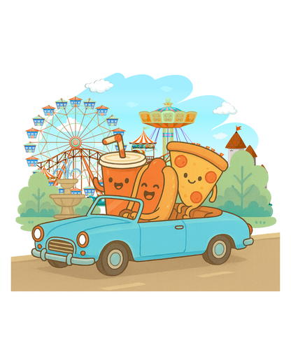 Fast Food Joyride Youth Tee - Fun & Whimsical Adventures! Personalizable
