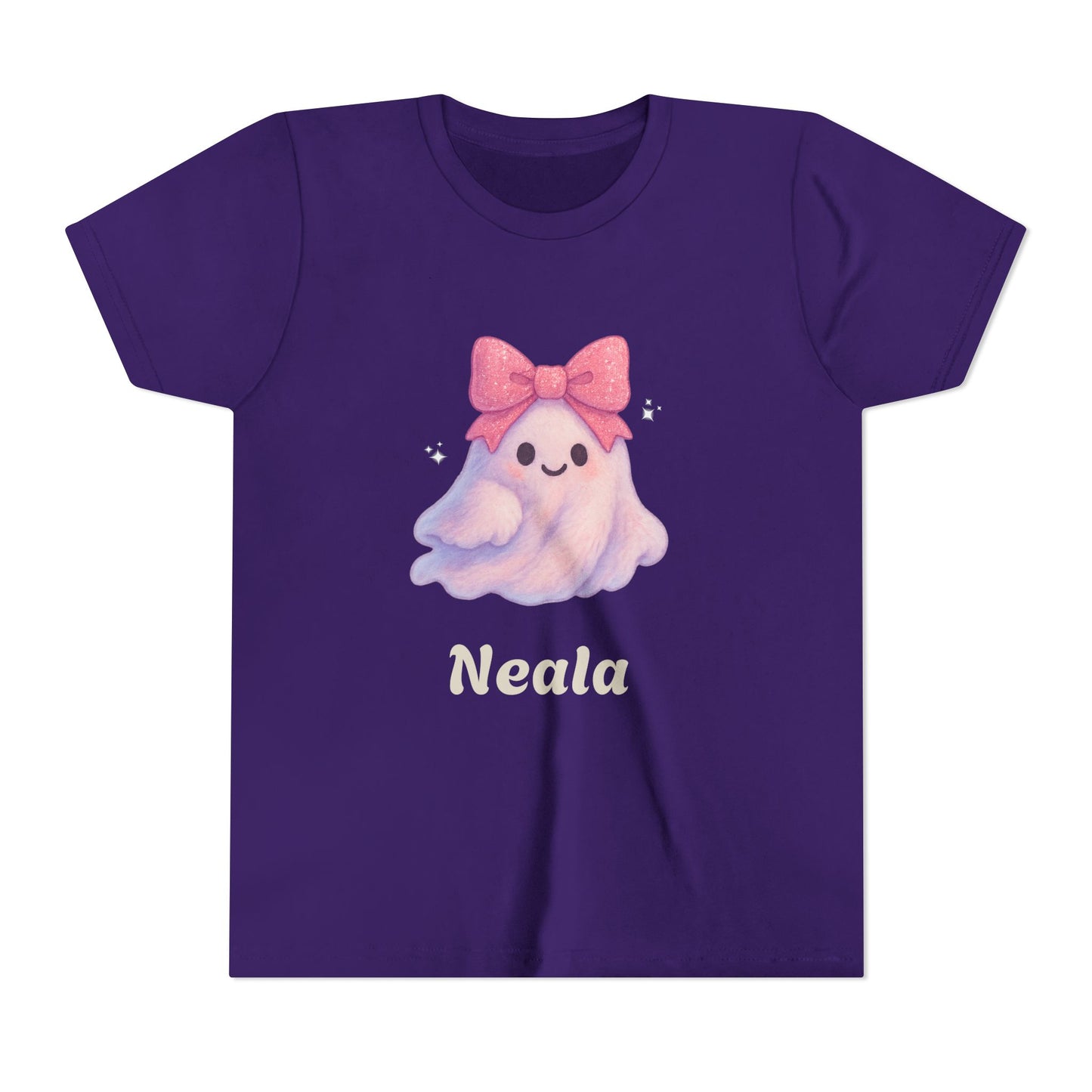 Pink Bow Halloween Friends Youth Tee - Personalizable