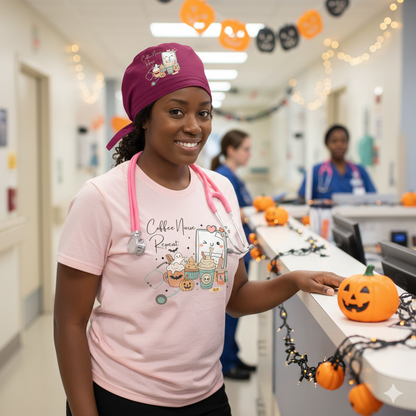 Coffee, Nurse, Repeat: Halloween Edition - Tired Nurse Tee