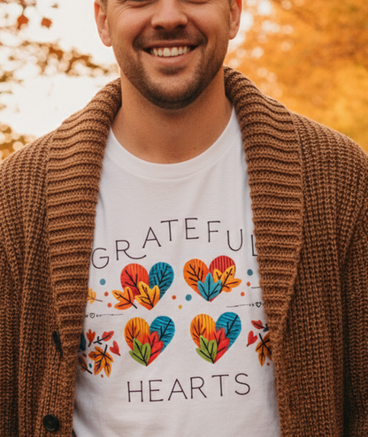 Grateful Hearts Four Hearts Unisex T-Shirt
