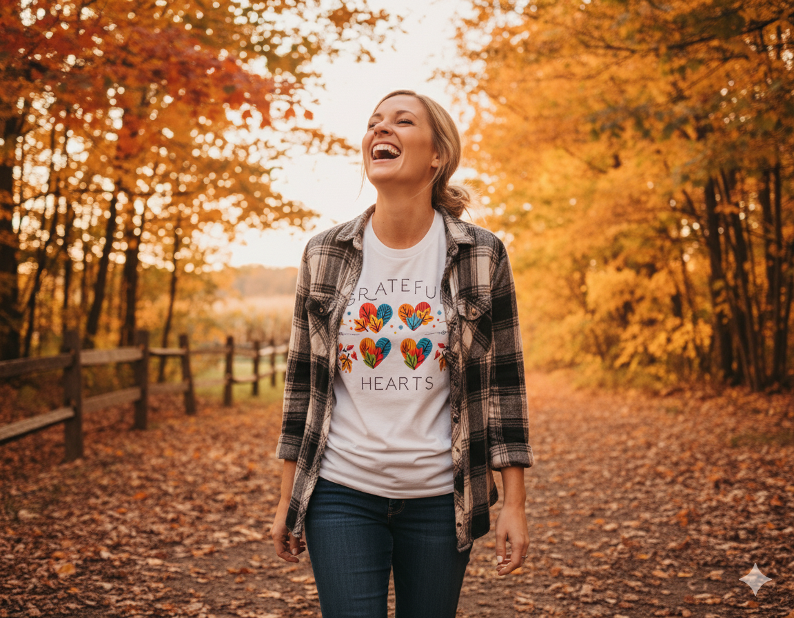 Grateful Hearts Four Hearts Unisex T-Shirt