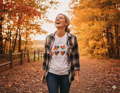 Grateful Hearts Four Hearts Unisex T-Shirt