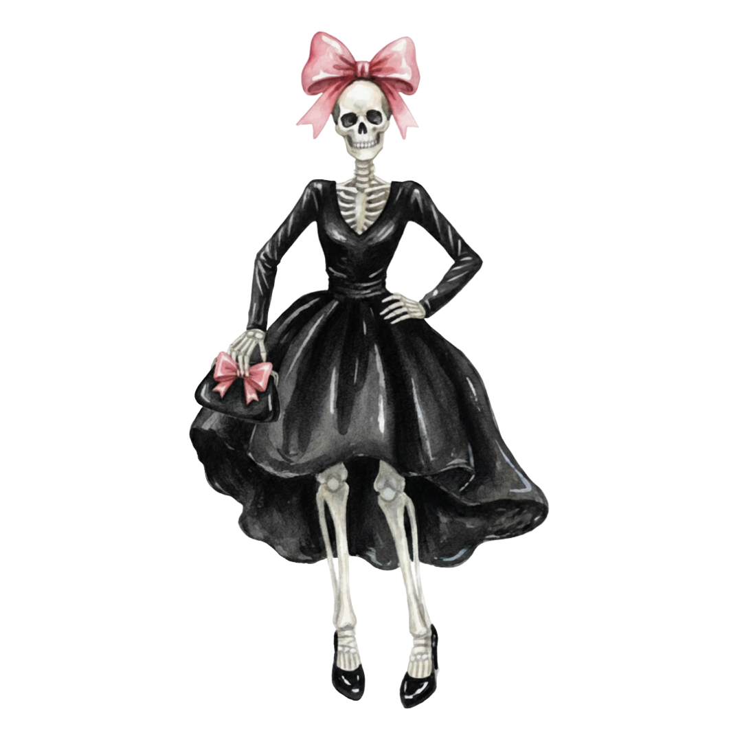 Skeleton Fashionista Women's Deep V-Neck Tee