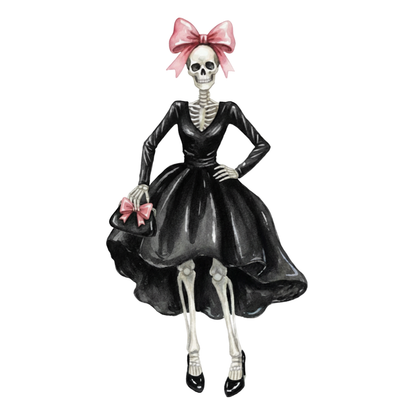 Skeleton Fashionista Women's Deep V-Neck Tee