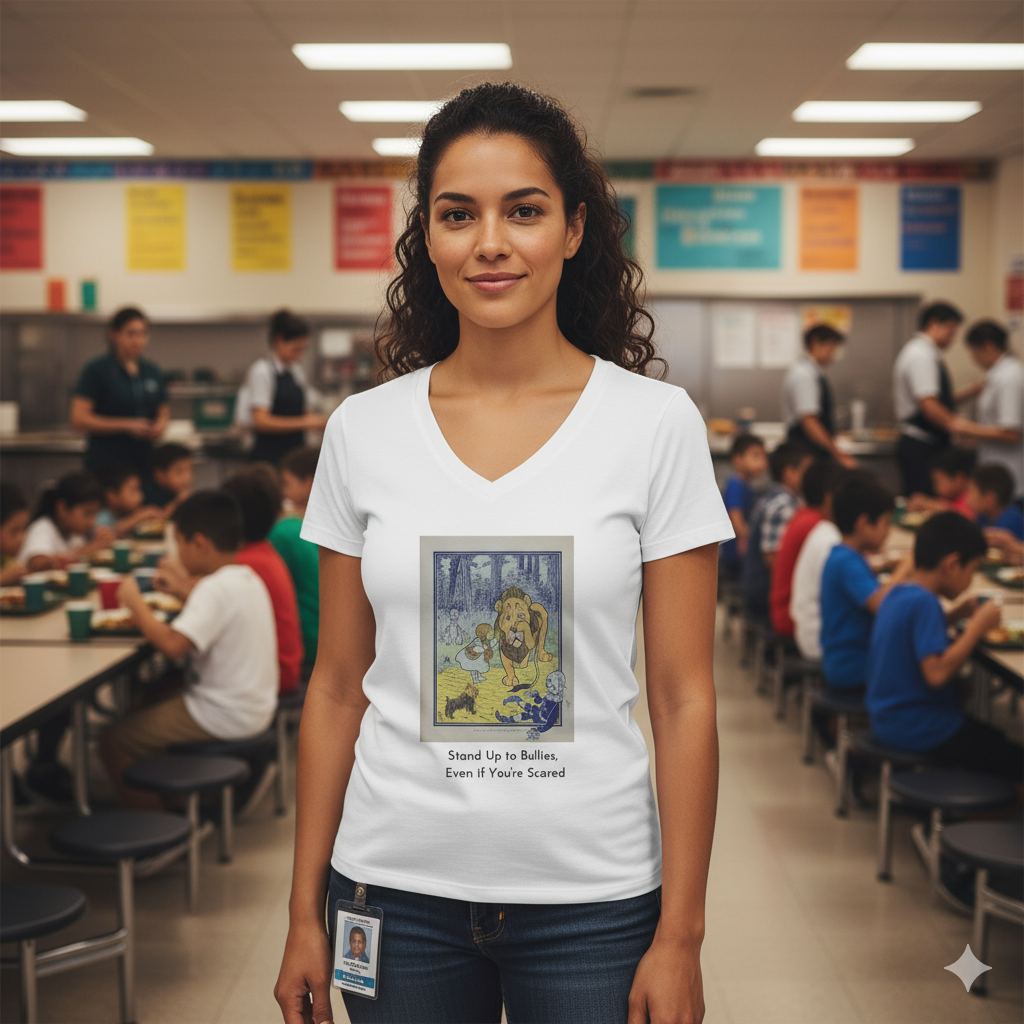 Wizard of Oz Tee - Stand Up to Bullies Women's Deep V-Neck Tee