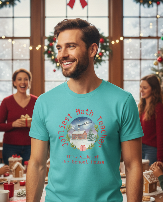 Jolliest Christmas School Tee - Personalizable Title