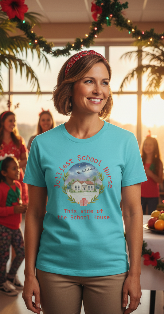 Jolliest Christmas School Tee - Personalizable Title