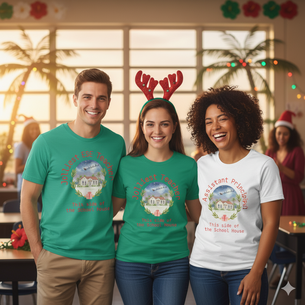 Jolliest Christmas School Tee - Personalizable Title