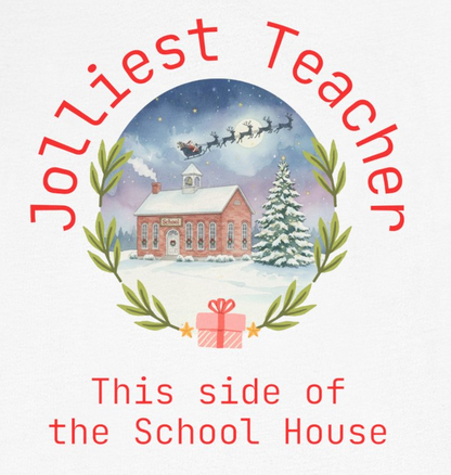 Jolliest Christmas School Tee - Personalizable Title