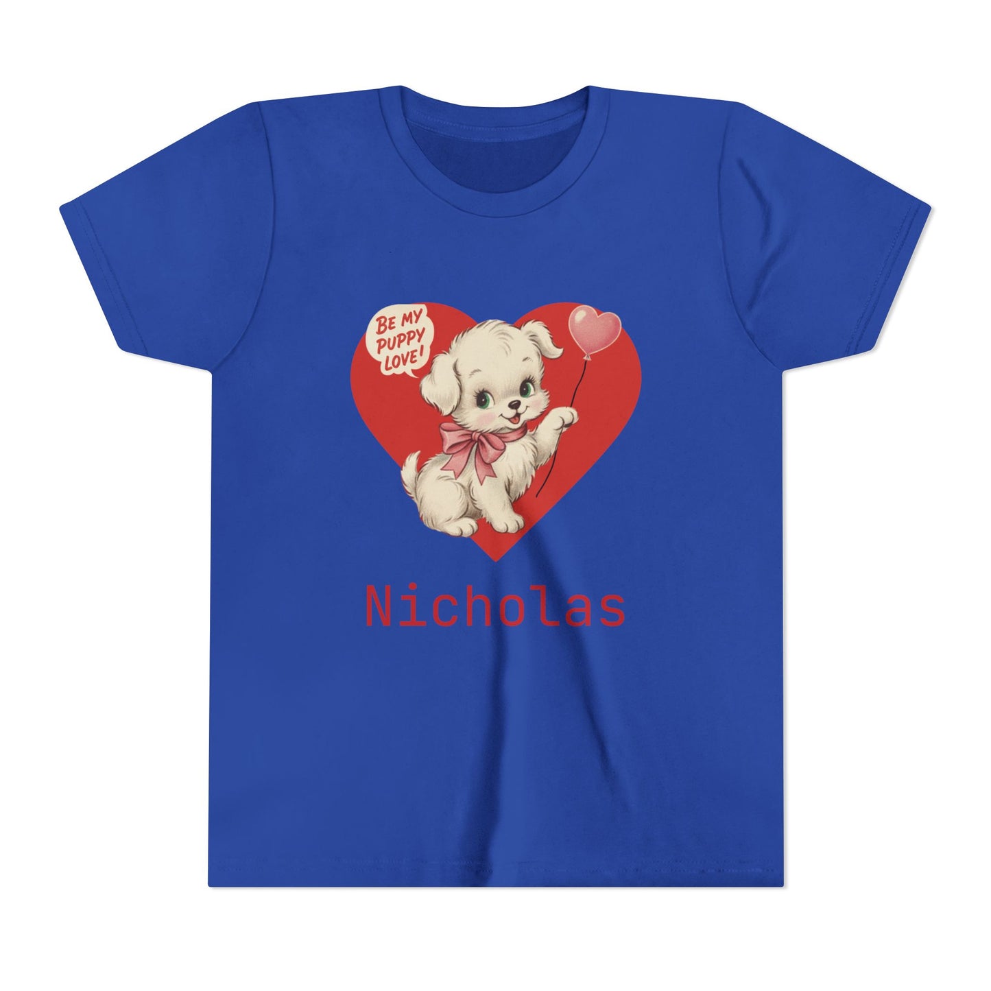 Matching Valentine Tee | Youth Puppy Love - Personalizable