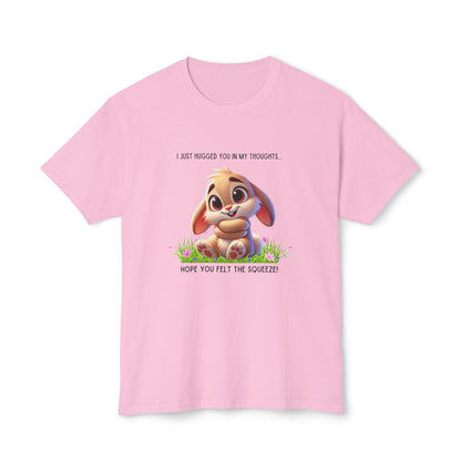 Hugs in My Thoughts - Sending Virtual Hugs! 🤗🐰 Unisex HD Cotton T-shirt - Whippie's