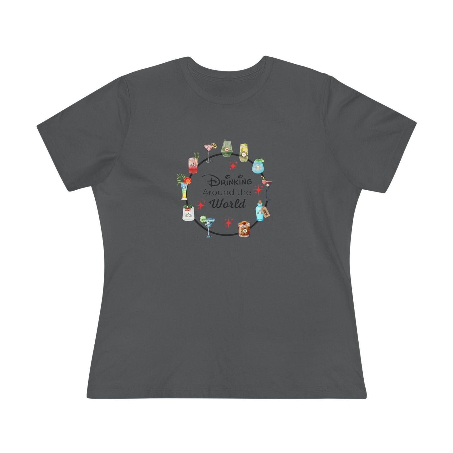 Drinking Around the World - Princess - Women's Softstyle Tee - Whippie's