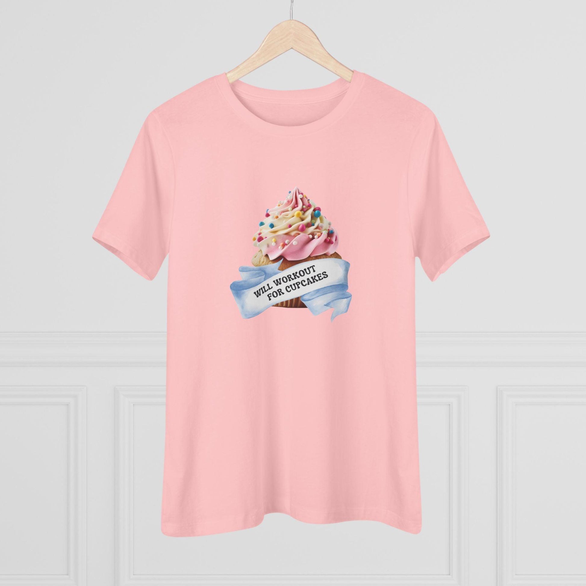Will Workout for Cupcakes - Fuel Your Fitness! 🧁💪 Women's Softstyle Tee - Whippie's