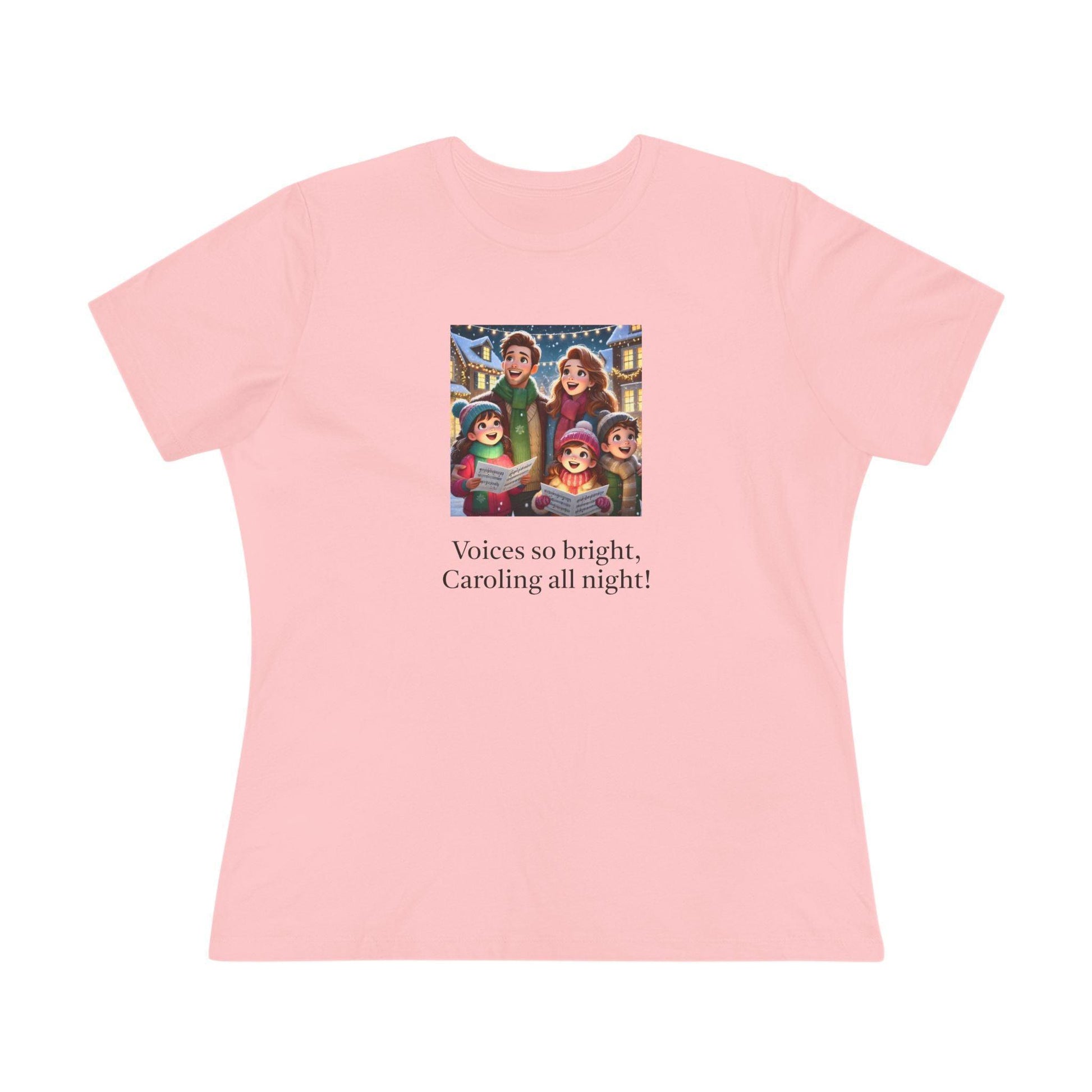 Voices so bright, Caroling all night! - Women's Softstyle Tee - Whippie's
