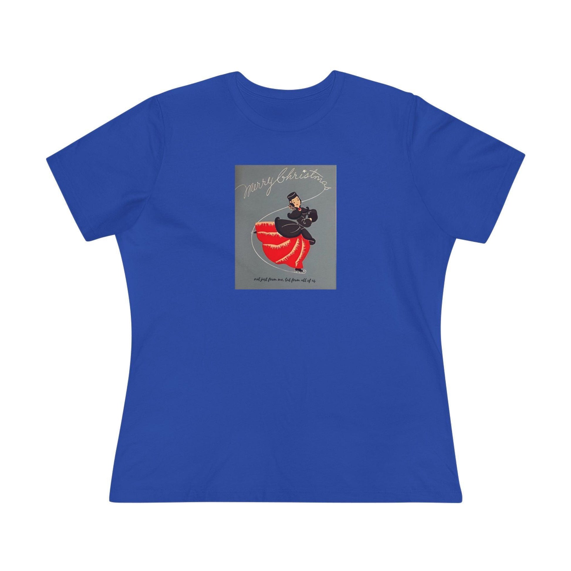 Ice Skating - Merry Christmas - Women's Softstyle Tee - Whippie's