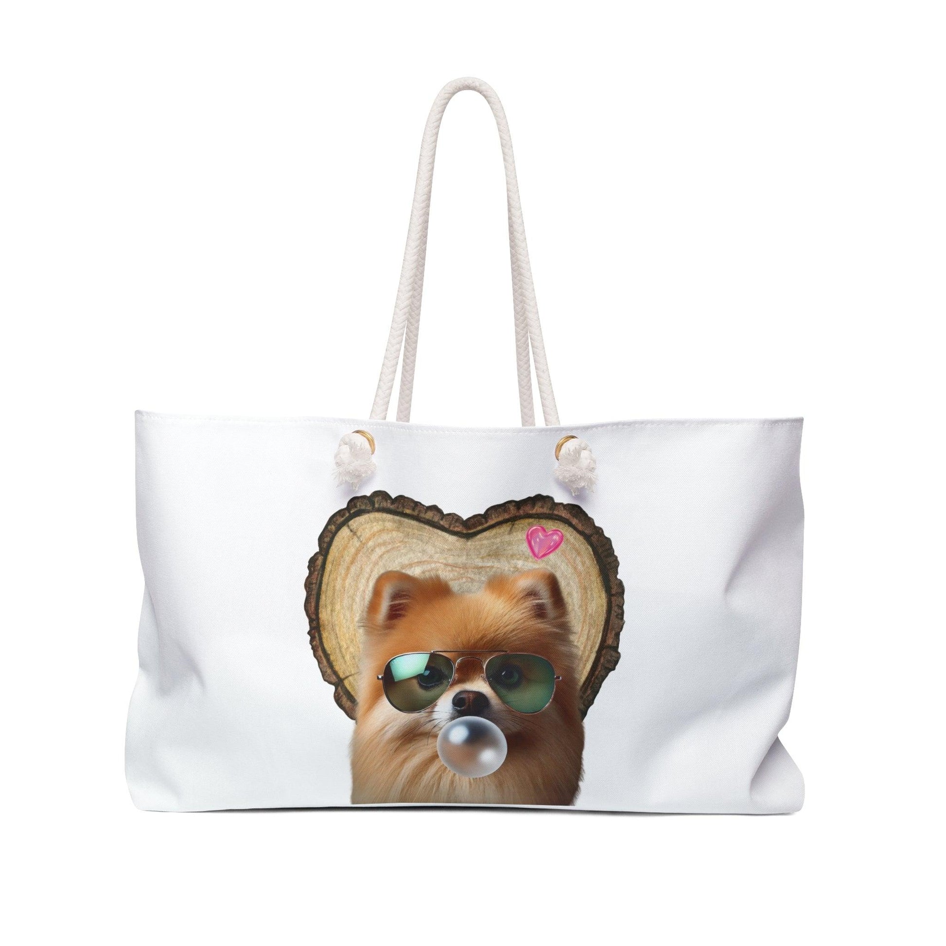 Pom Love Weekender Tote - 🐶💖 Pack Your Bags for a Weekend of Fluff and Fun! 💖🐶 - Whippie's