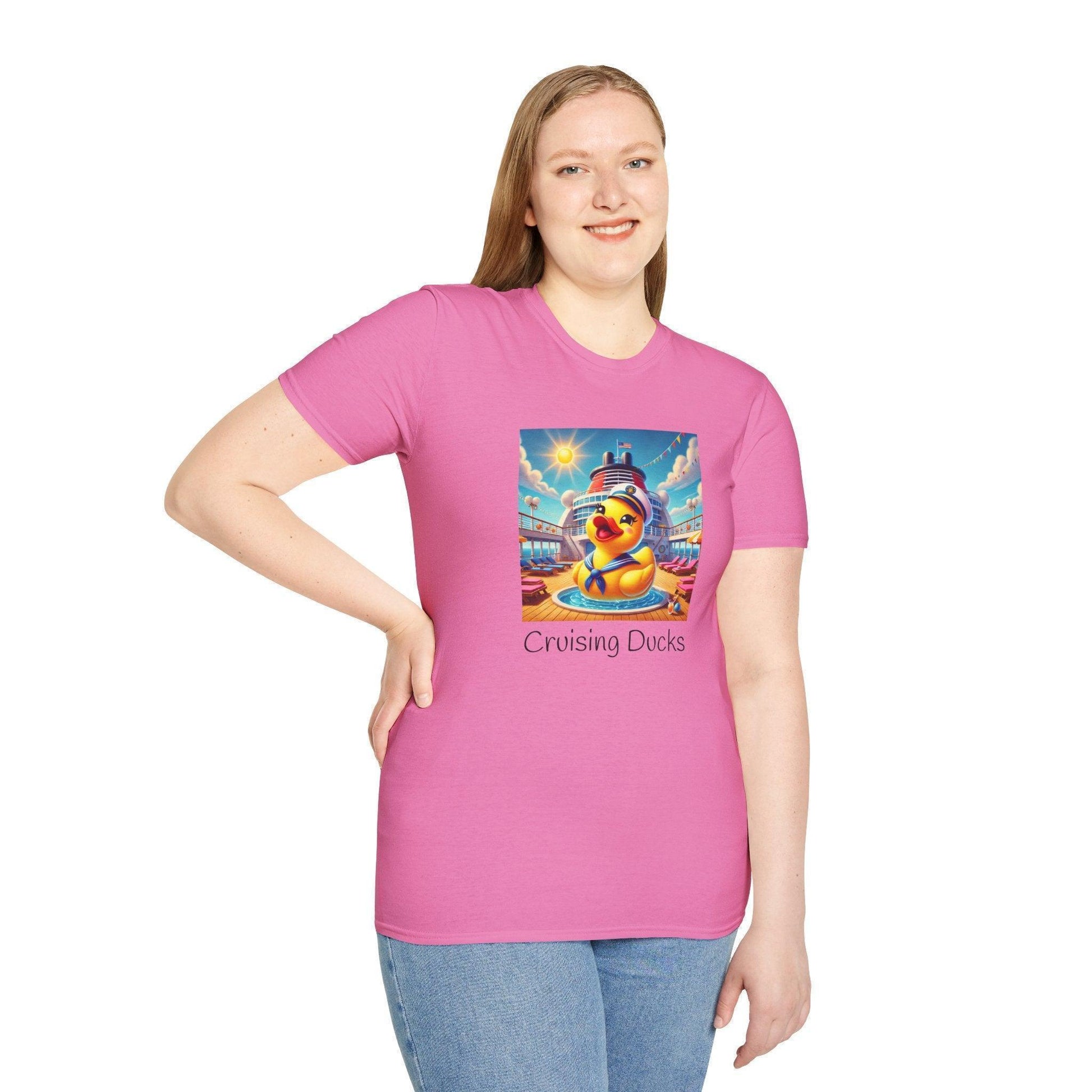 Duck on the Loose! Hilarious Cruise Ship Hide-and-Seek 🛳️ Unisex T-Shirt 🐤 - Whippie's
