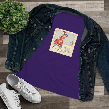 Christmas is Here - Vintage Girl with Poodle - Women's Softstyle Tee - Whippie's