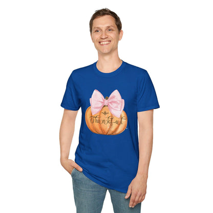 Thankful Pumpkin - A Heart Full of Gratitude! 🧡🎀 Unisex Tee - Whippie's